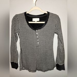 COPY - VICTORIA'S SECRET matching black and white thermal pajama set